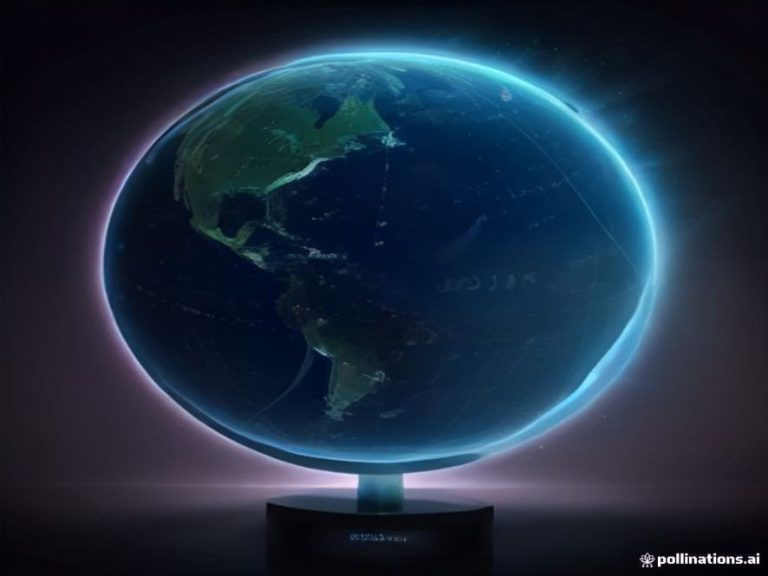 Holographic translation interface showcasing real-time language conversion