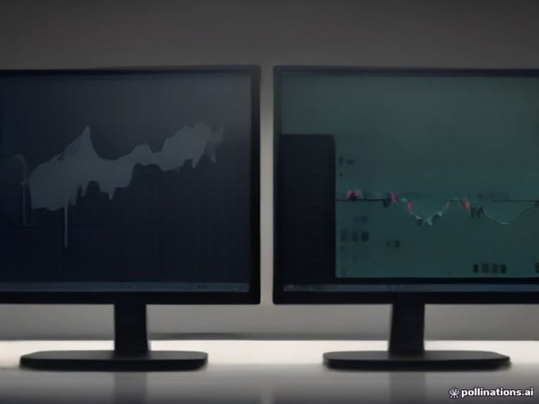 Competitor ranking position comparison charts on dual monitor displays